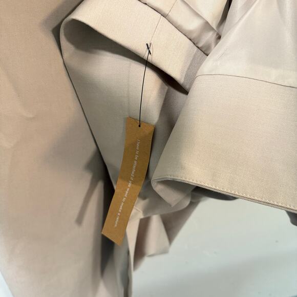 Reformation Women's Anderson Coat Long Collared Natural Beige Small NEW Wool - Picture 10 of 11